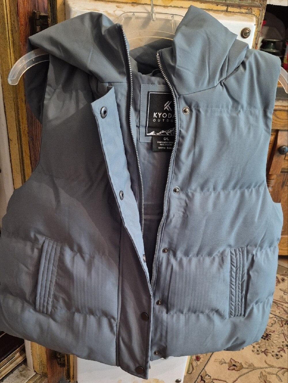 Kyodan Olive Green Puffer Vest - Picture 4 of 7